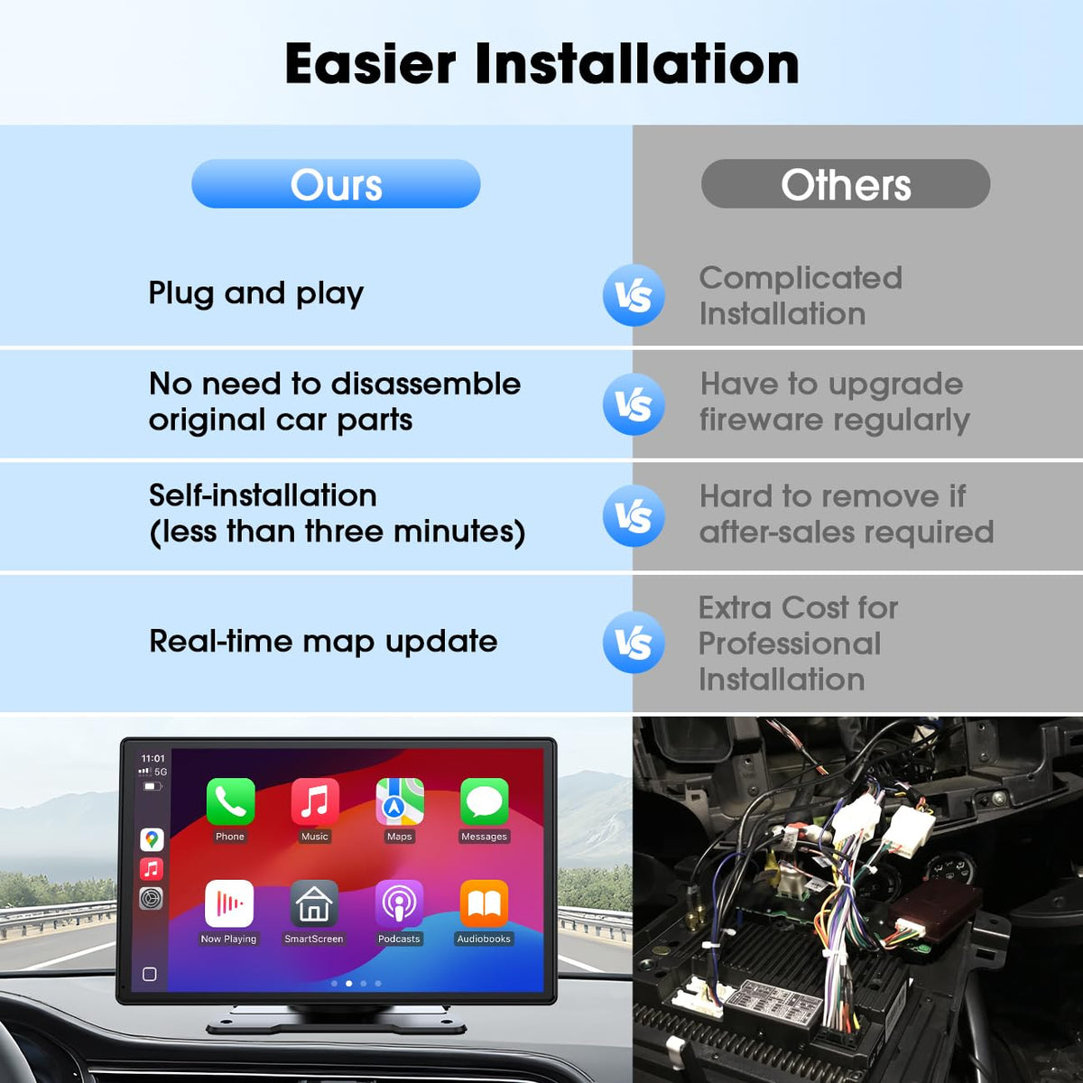 Topexplore hands-free calling and voice control for safer driving.