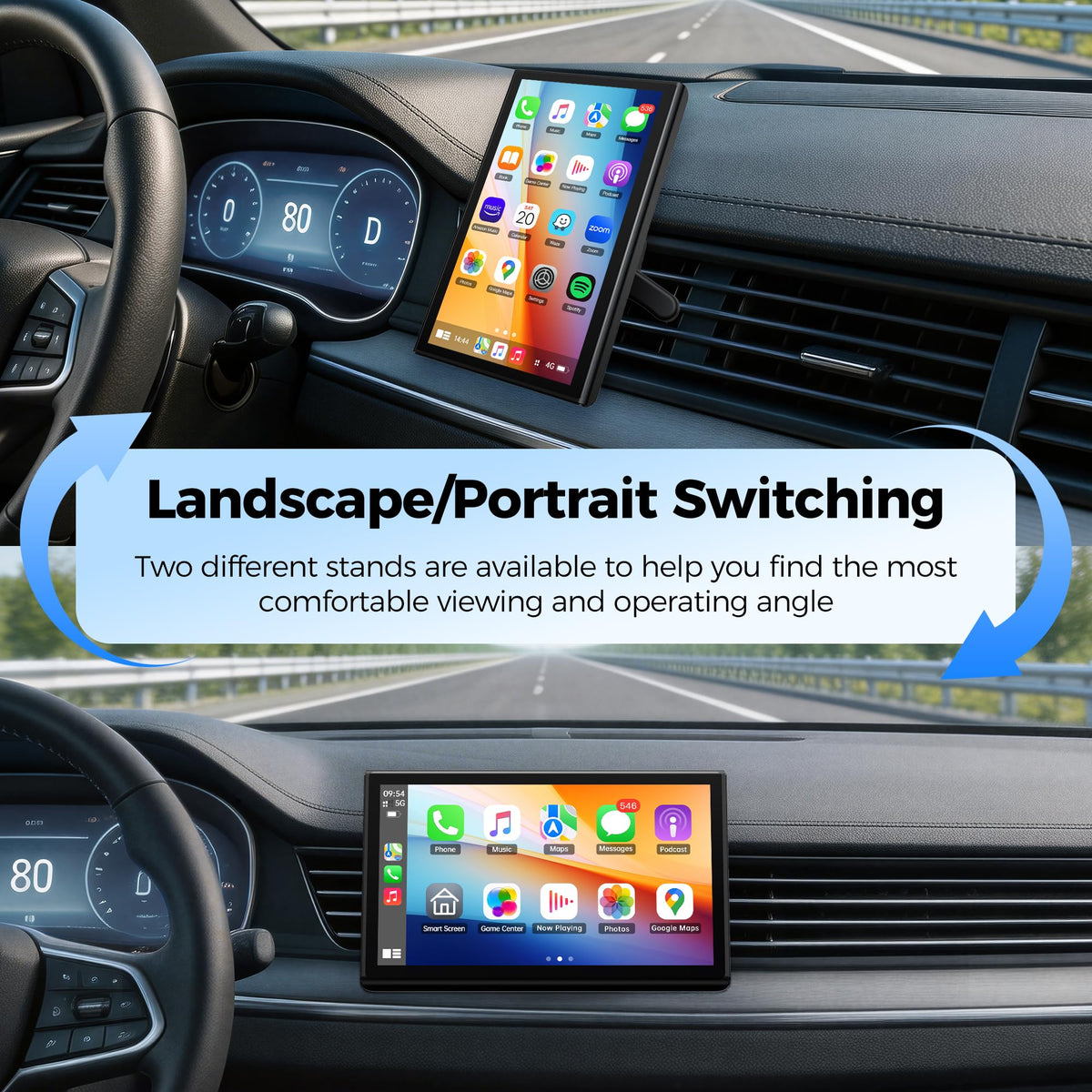 Topexplore magnetic vent mount keeps the screen steady during sharp turns.