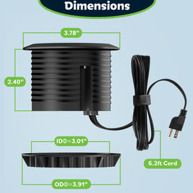 TOPGREENER unboxed unit with 6ft cord indicating ready-to-install convenience and components