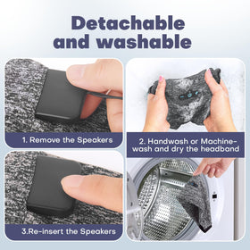 TOPIEI folded headband beside a phone to show compact travel size