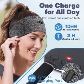 TOPIEI sleep headphones 30mm speakers for clear audio during workouts