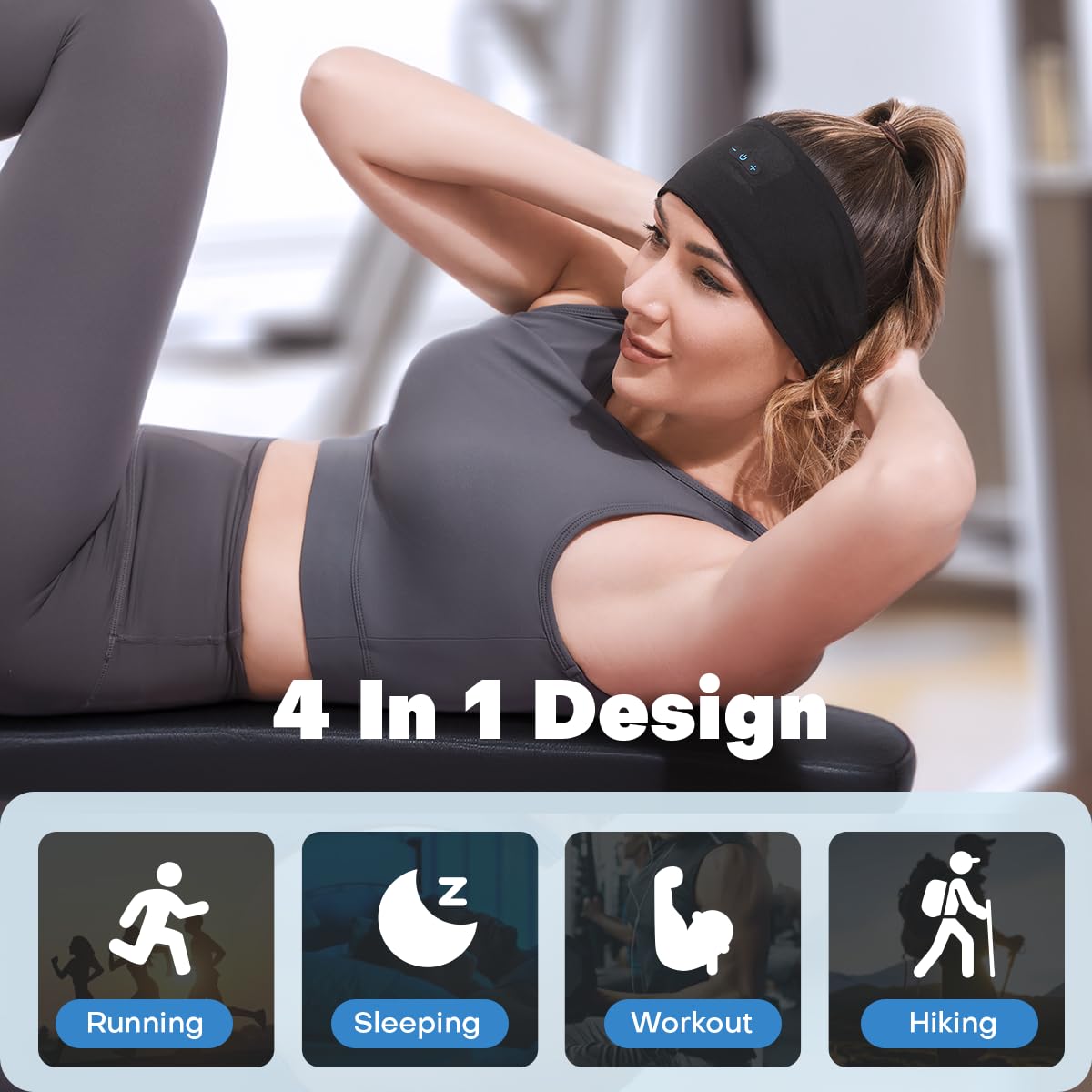 Memory foam cover provides soft, pressure-free comfort around the ears