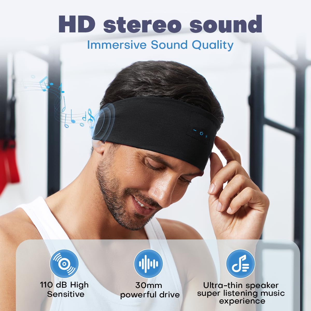 Ultra-thin 0.2 inch speakers ensure comfortable side-sleeping wear
