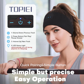 Topiei Sleep Headphones deliver immersive stereo sound during runs and workouts.
