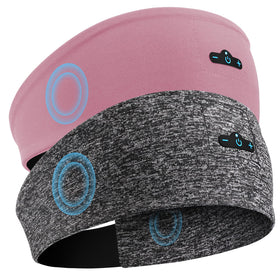 TOPIEI Sleep Headphones pink headband for comfortable sleeping and hands-free calls