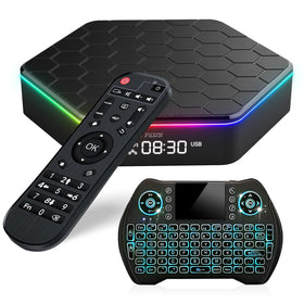 TOPIPRO 2026 Android TV Box front view for quick streaming.