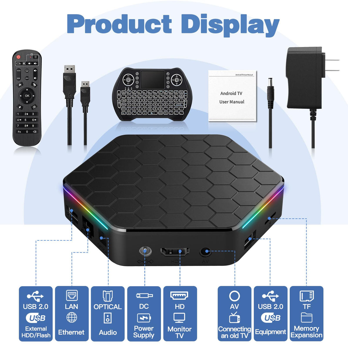 TOPIPRO box packaging showing all included accessories.