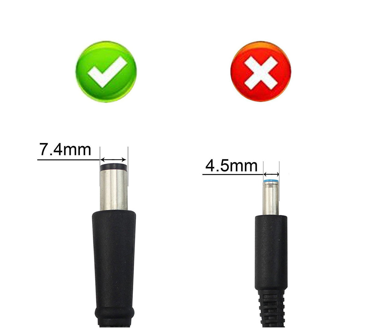 TOPKAIYUEN adapter specification label close-up showing 19V 3.34A rating for compatibility