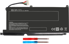 TOPKAIYUEN PG03XL battery front view for HP Pavilion Gaming, showing compact replacement option
