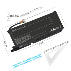 TOPKAIYUEN PG03XL battery installed inside a HP Pavilion Gaming laptop