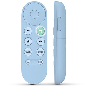 TOPKIND Google TV remote blue front view for easy navigation.