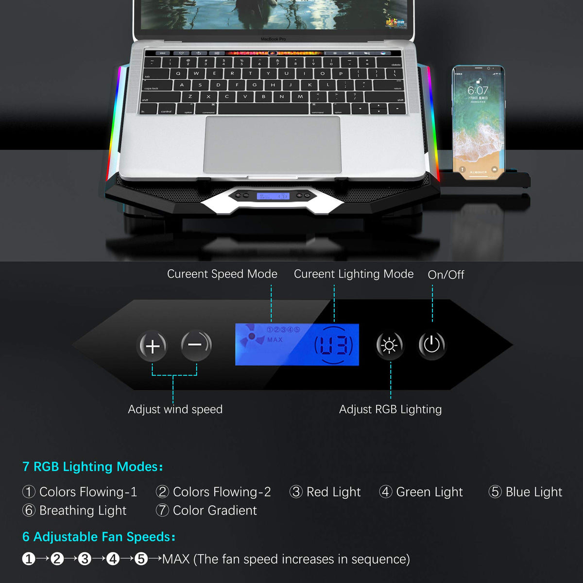 Durable thermoset plastic shell supports larger laptops with stable base.