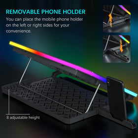 TopMate C12 phone holder extended and side profile for ergonomic tilt