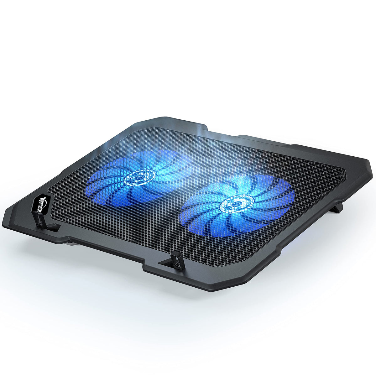 TopMate C302 dual fans with blue LED quietly cools your laptop