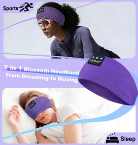 TOPOINT Sleep Headband in breathable fabric keeps you cool during activity and rest.
