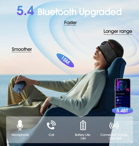 TOPOINT sleep headband features breathable quick-dry fabric to stay dry