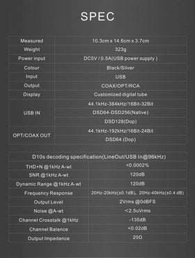 TOPPING D10s RCA output ready to connect to speakers