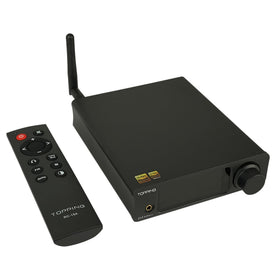 TOPPING DX3Pro+ front view for desktop listening with compact form and easy access.