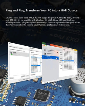 TOPPING DX3Pro+ remote control image demonstrates convenient wireless operation.