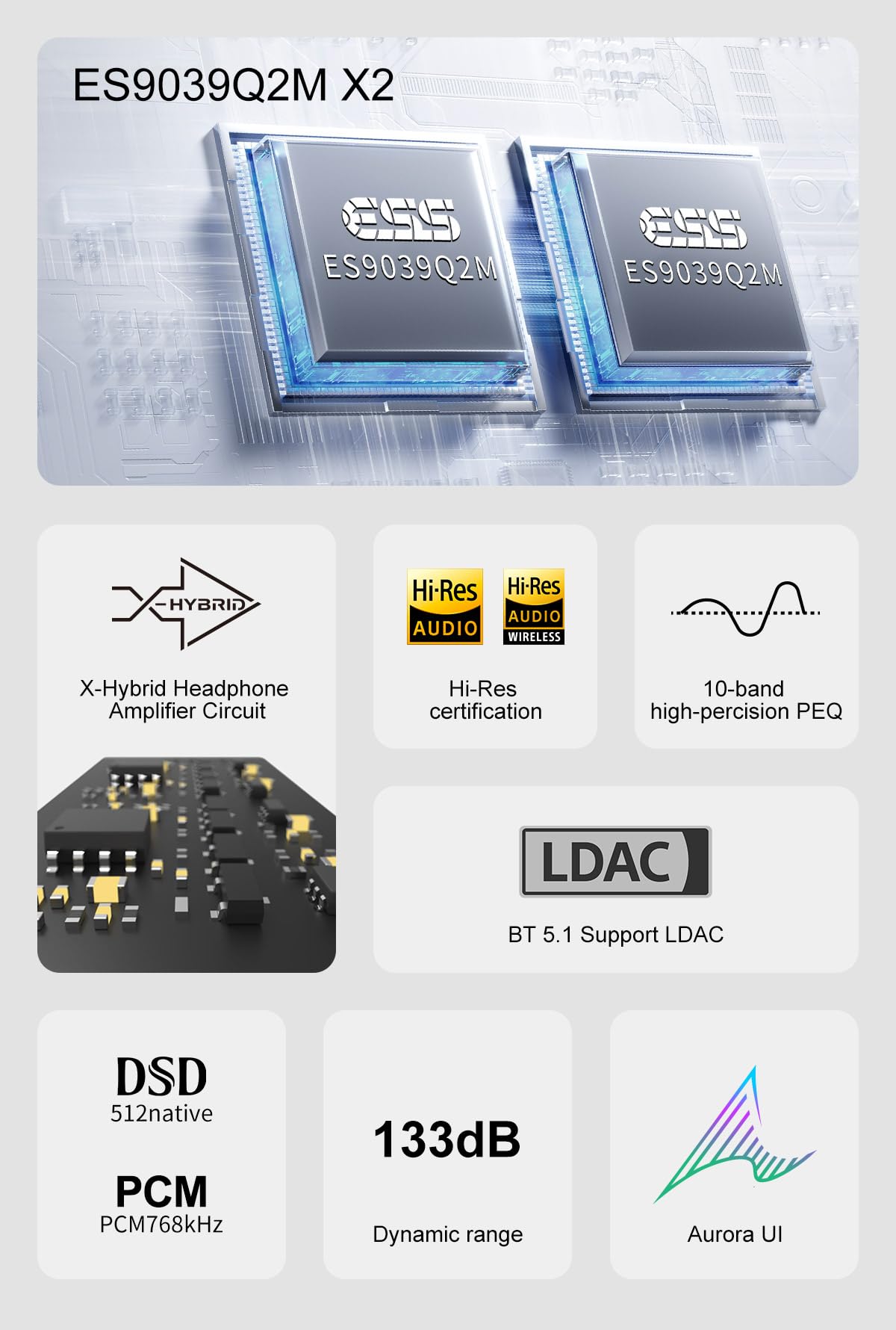 TOPPING DX5 II 10‑band PEQ for precise tone shaping and room matching