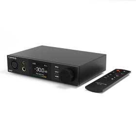 TOPPING DX5 II front panel showcasing dual DAC design for pristine desktop audio