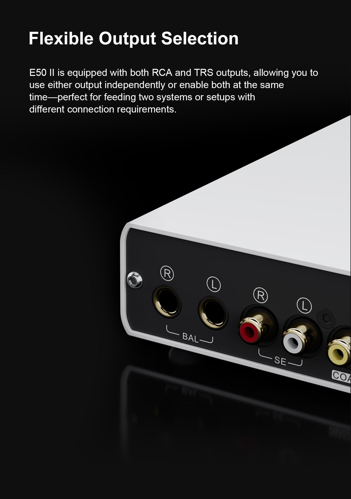 TOPPING E50 II LDAC Bluetooth streaming for high-resolution wireless audio