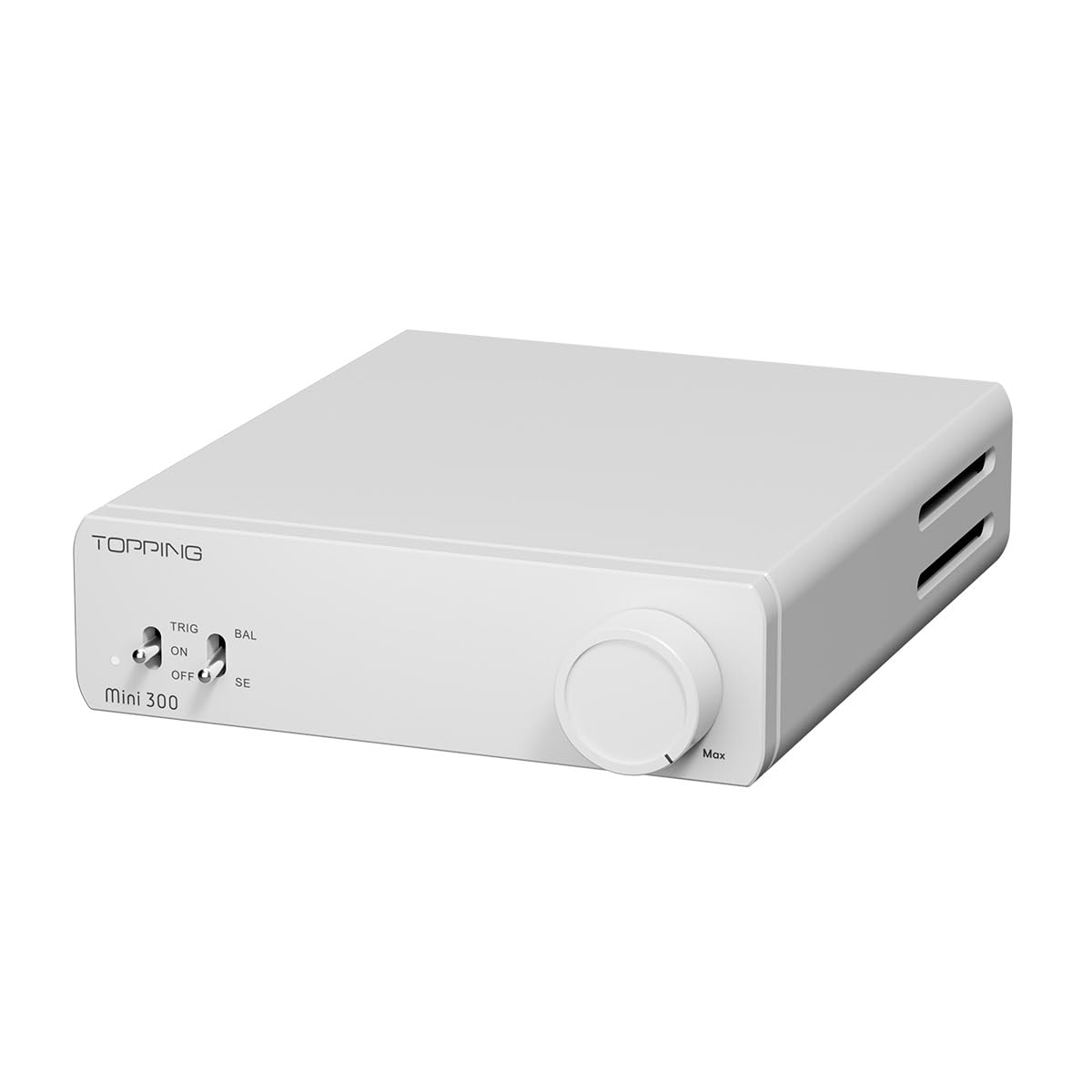 TOPPING Mini300 front panel for desktop HiFi setups with clear controls.