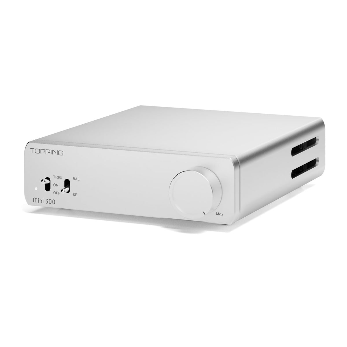 TOPPING Mini300 front panel with clean controls for easy system setup.