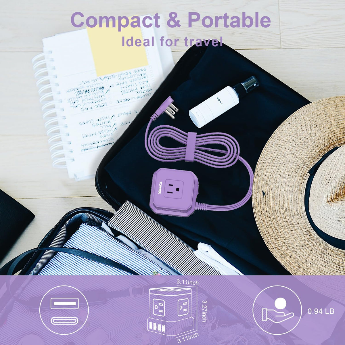 TOPREK ideal for dorm or hotel use with flexible placement.