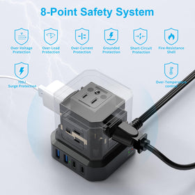 TOPREK 10-foot extension cord provides flexible placement options