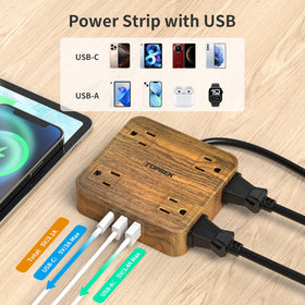 Toprek USB-A ports support multiple devices at once.