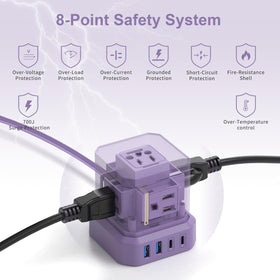 TOPREK USB-A ports with smart charging for everyday devices.
