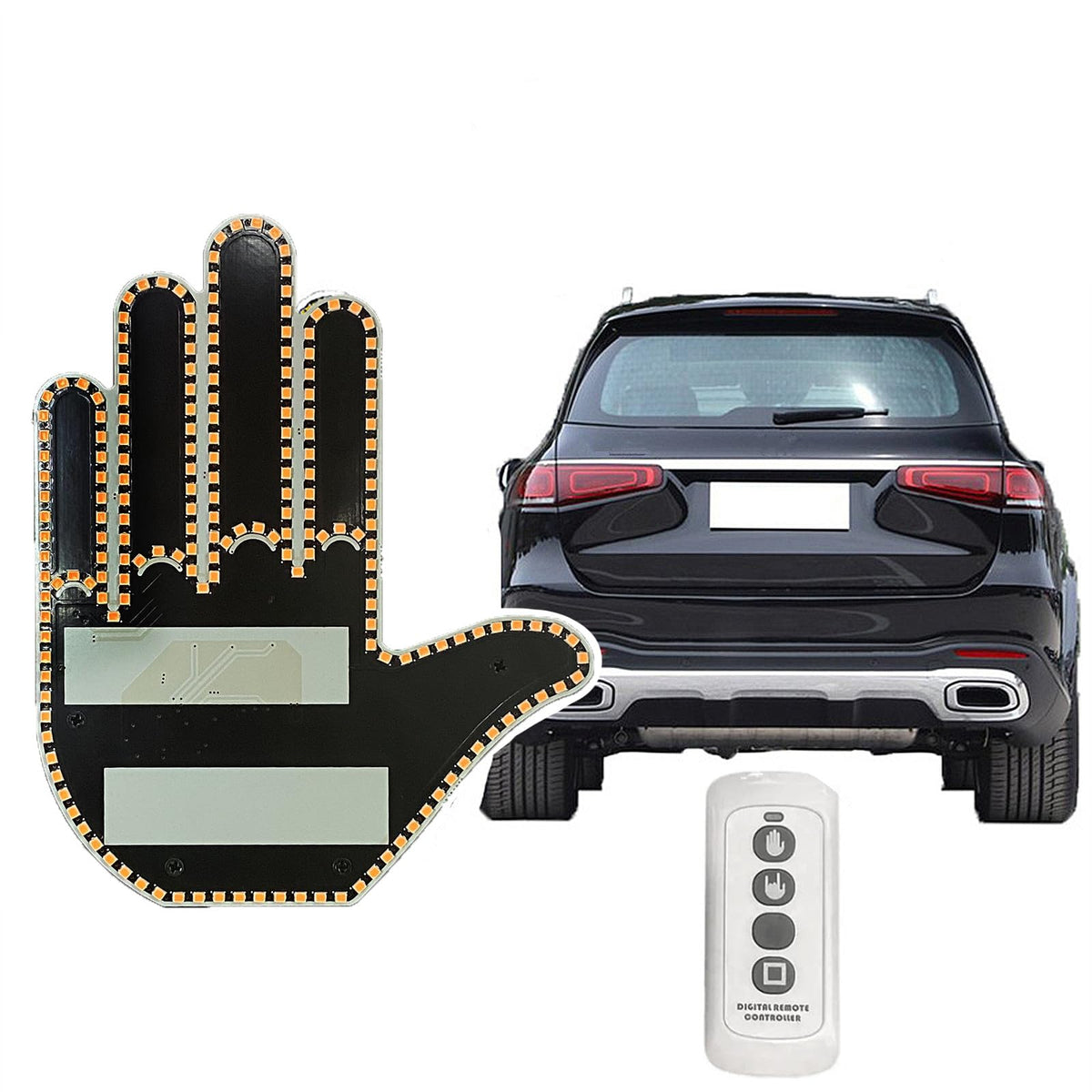 TOPROAD FGL-240Z gesture light mounted on car window for clear signaling day and night