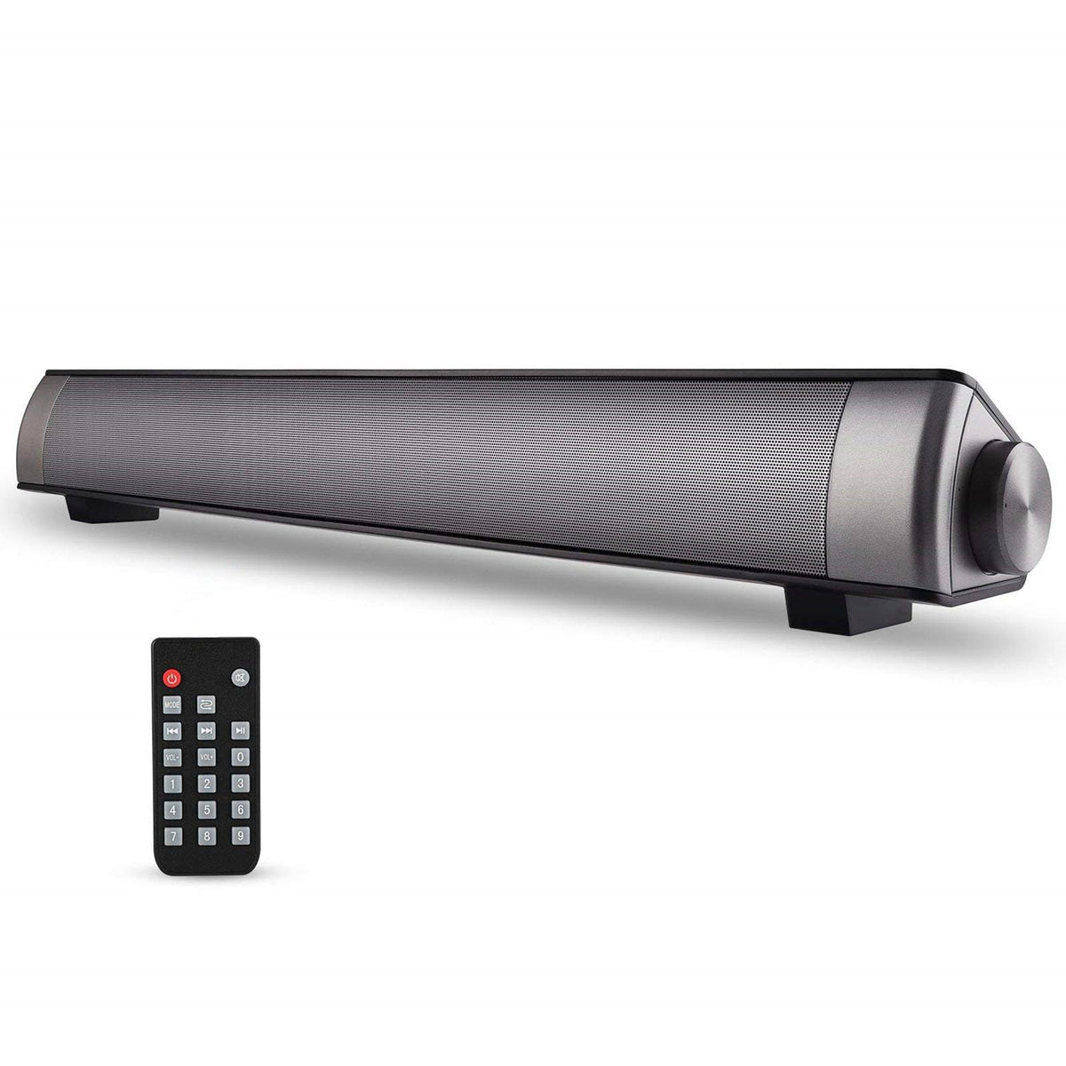 TOPROAD sound bar front view for compact home theater and streaming