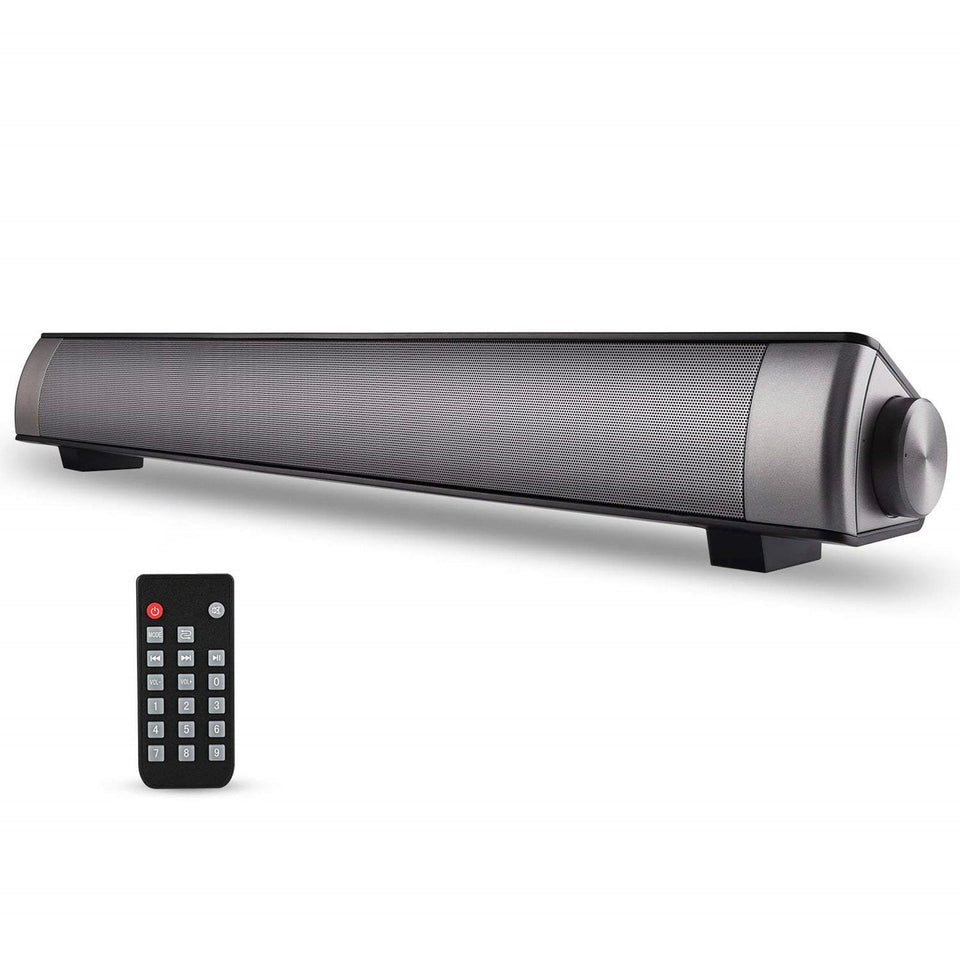 TOPROAD sound bar front view for compact home theater and streaming