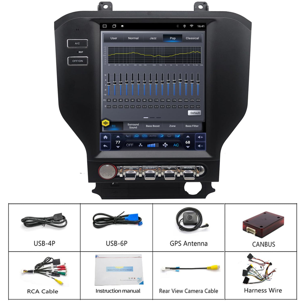 TopDisplay Mustang factory camera compatibility for familiar backup view.