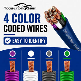 TOPSTRONGGEAR Flexible speaker wire bending demonstrates ease of routing