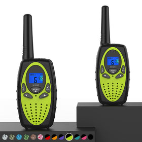 Topsung M880 walkie talkie front view with LCD screen for quick channel checks.