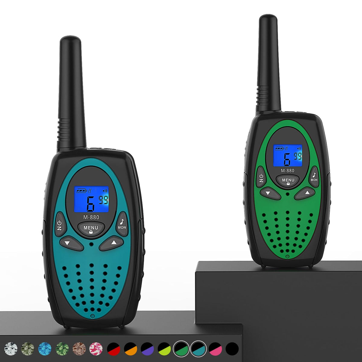 Topsung M880 front view with LCD screen for quick outdoor coordination.