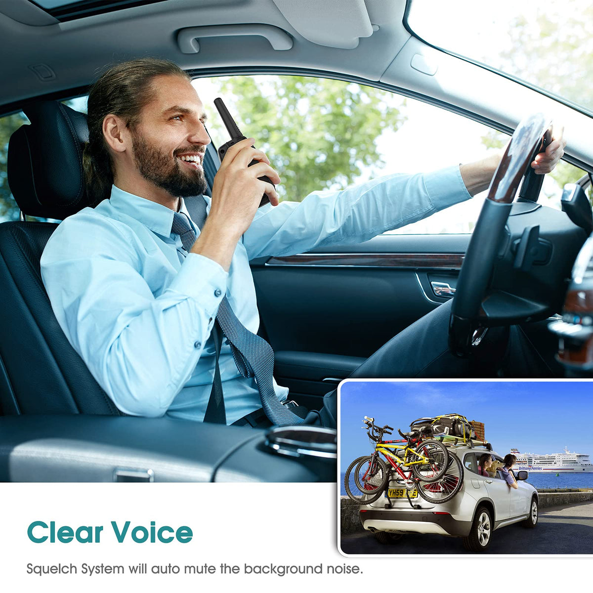 Topsung M880 LCD display and controls enable simple channel management in crowds.