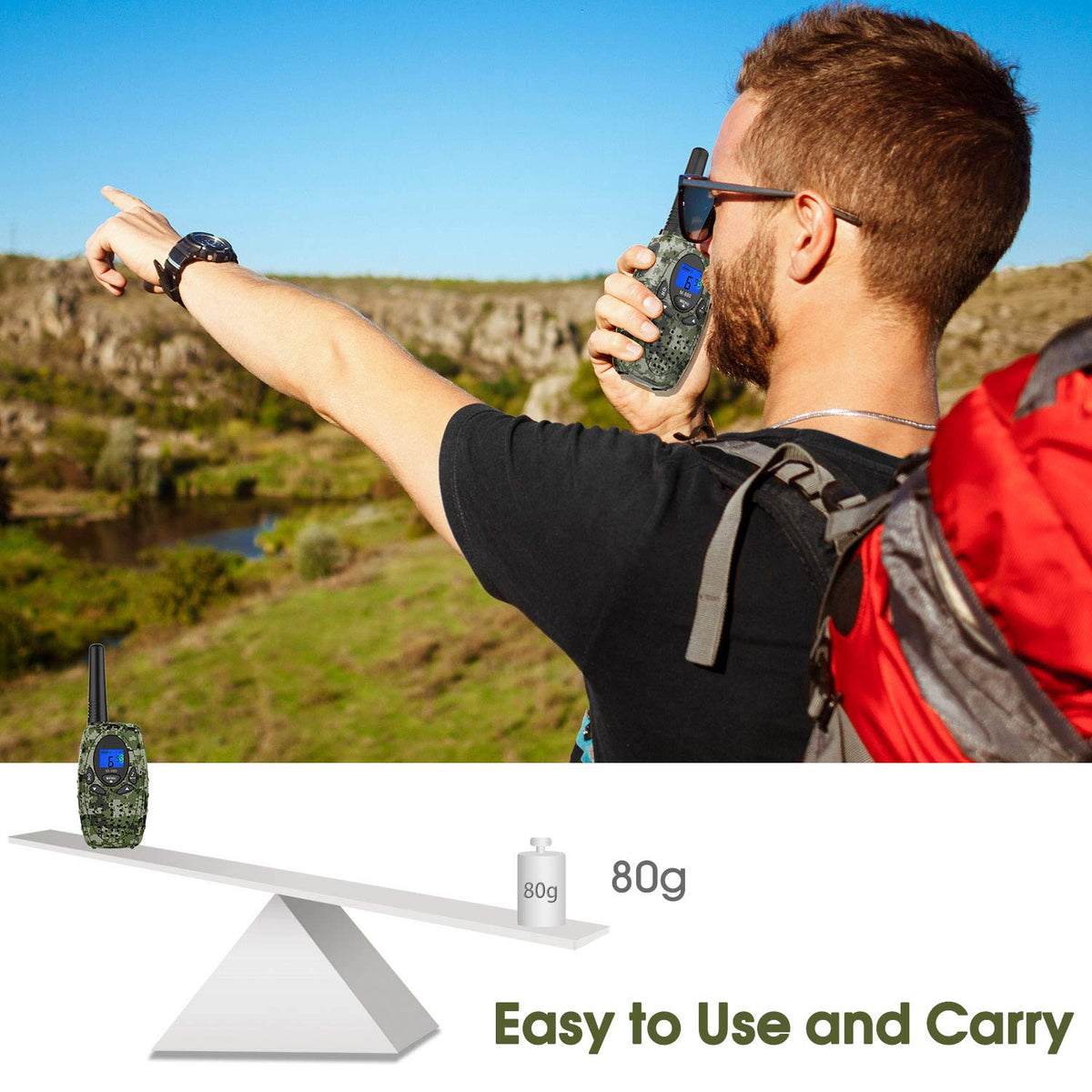 Topsung M880 LCD screen display aids easy channel selection and status checks.