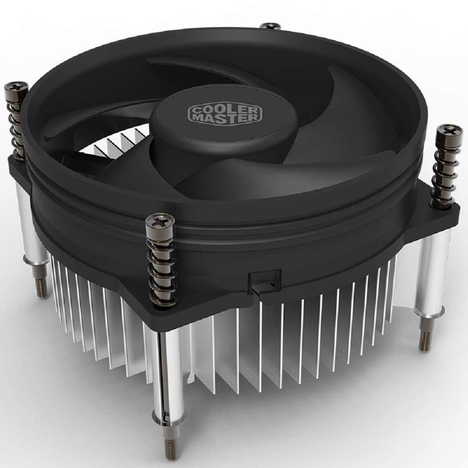 Toptekits Cooler Master i30 front view showing compact cooler and low-noise fan benefit