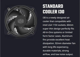 Toptekits Cooler Master i30 inside a compact PC case illustrating space-saving installation