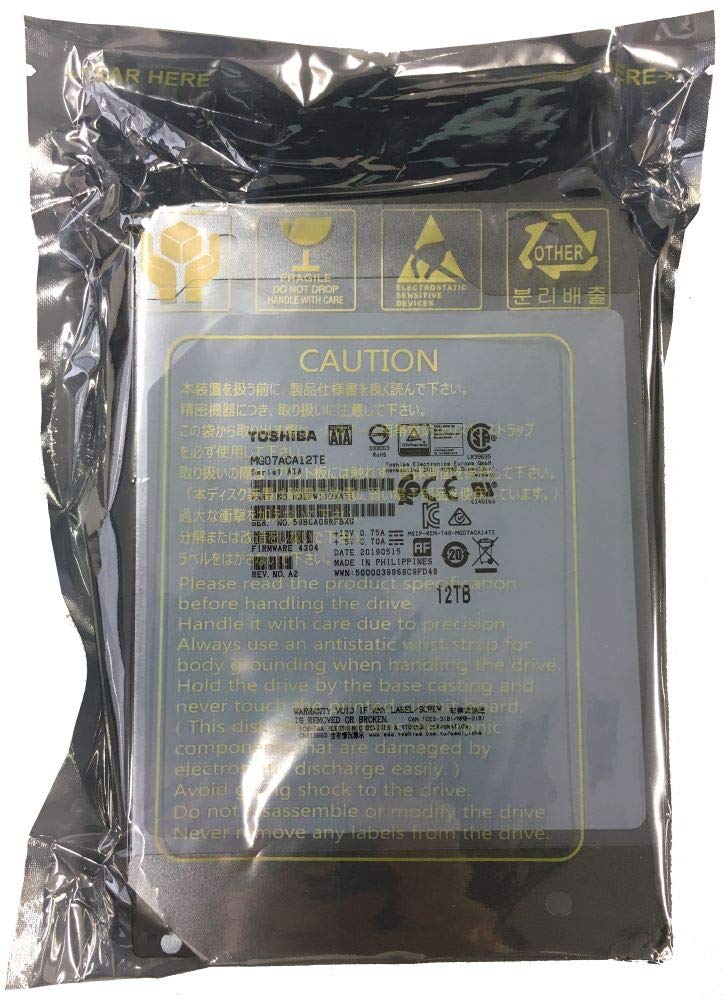TOSHIBA MG07ACA12TE enterprise HDD delivering reliable backups and surveillance storage.