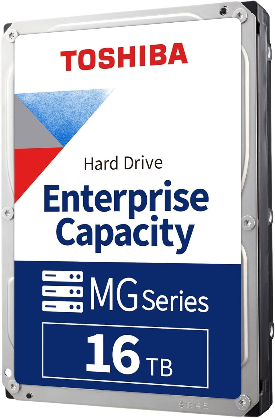 Toshiba MG08ACA16TE front view; high-capacity enterprise drive