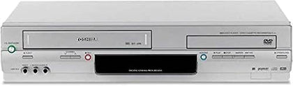 Toshiba VHS Recorder and DVD Player front view for dual media playback and home entertainment.