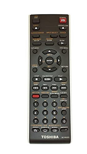 Toshiba remote control emphasizing convenient operation and quick media access.