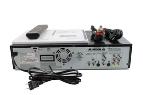 TOSHIBA VHS to DVD recorder bundle includes blank DVDs for immediate recording