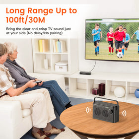 Tosima TV-8000 hard-of-hearing-friendly design enhances sound reach.