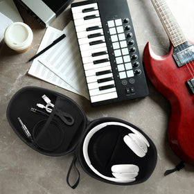 Tosnail inner elastic grid keeps headphones and cables organized.